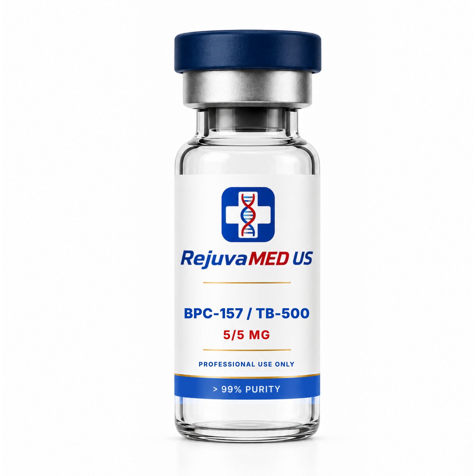 RejuvaMED US BPC-157 / TB-500 research peptide vial