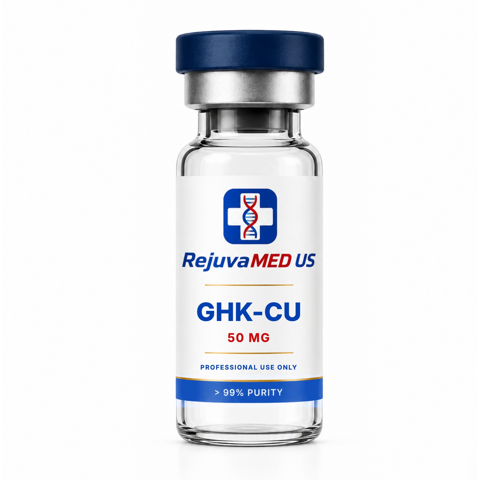 RejuvaMED US GHK-Cu research peptide vial